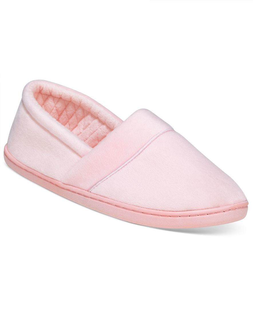 Charter club Microvelour Memory Foam Slippers, Only At Macy's in Pink